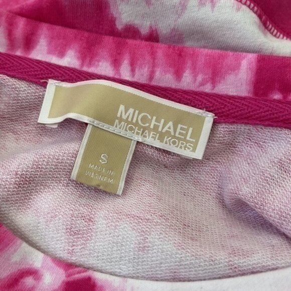Michael Michael Kors Pink Tie Dyed Long Sleeve Top Size Small - Picture 6 of 7